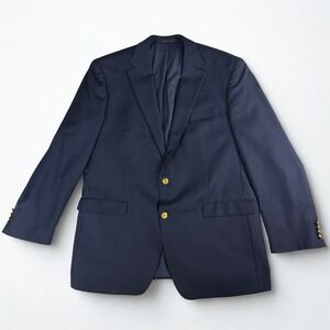 Lauren Ralph Lauren Blazer Mens Navy Blue Gold Crest Button Preppy Old Money‎